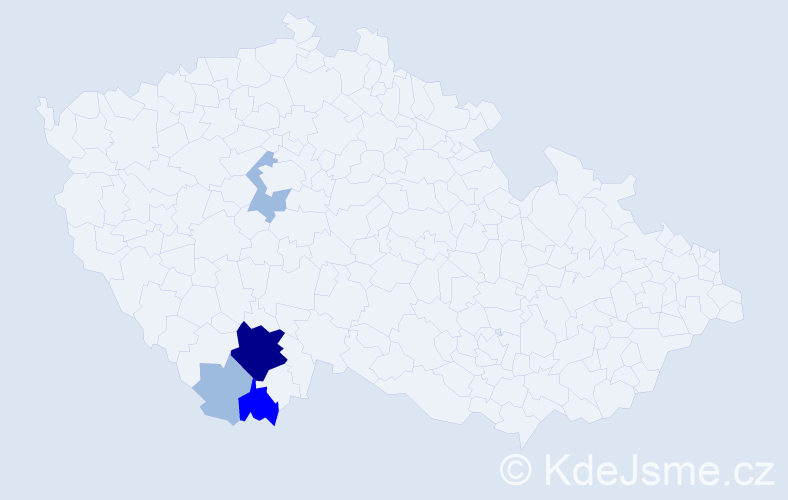 Příjmení: 'Steinhaisl', počet výskytů 9 v celé ČR