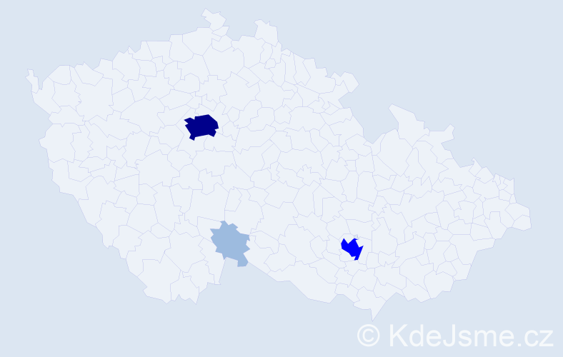 Příjmení: 'Vistak', počet výskytů 8 v celé ČR