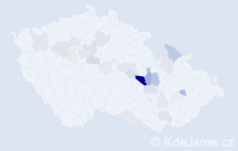 Příjmení: 'Roun', počet výskytů 83 v celé ČR