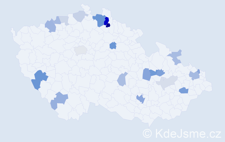 Příjmení: 'Vogt', počet výskytů 51 v celé ČR