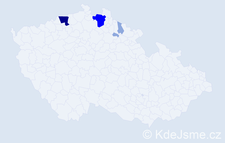 Příjmení: 'Burdysová', počet výskytů 14 v celé ČR
