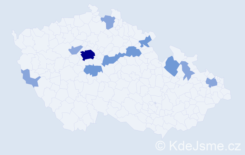 Příjmení: 'Krymláková', počet výskytů 33 v celé ČR