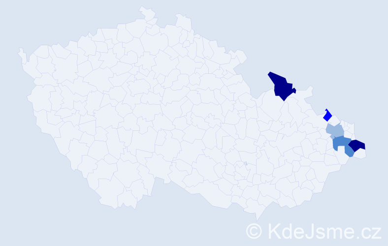 Příjmení: 'Krella', počet výskytů 14 v celé ČR