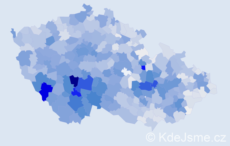 Příjmení: 'Kolářová', počet výskytů 8736 v celé ČR