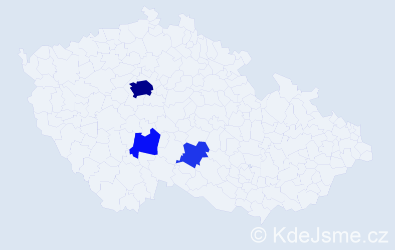 Příjmení: 'Kerle', počet výskytů 14 v celé ČR