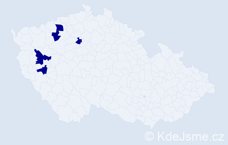 Příjmení: 'Tirsch', počet výskytů 5 v celé ČR