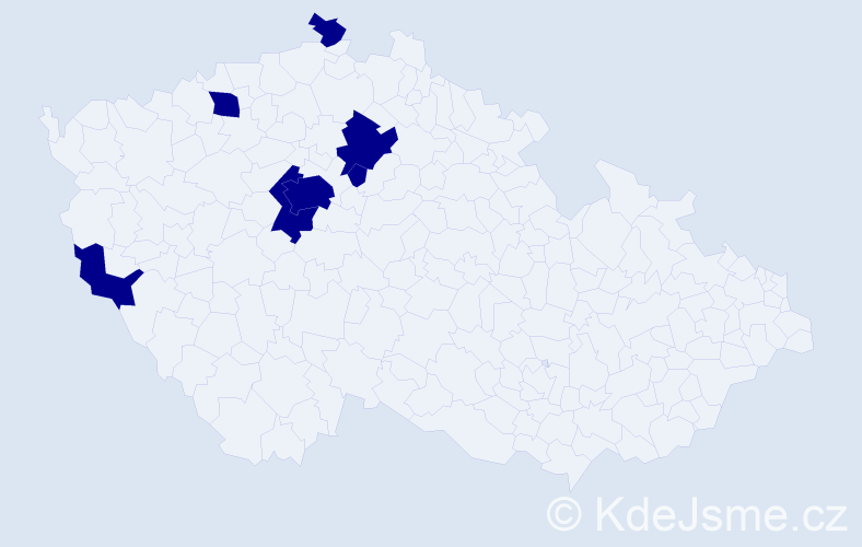 Příjmení: 'Ngo Anh', počet výskytů 7 v celé ČR