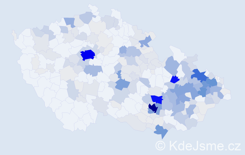 Příjmení: 'Šenková', počet výskytů 919 v celé ČR