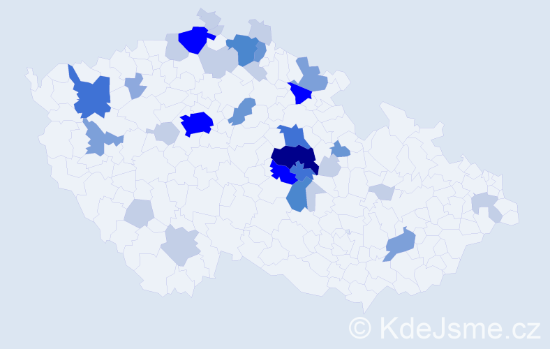 Příjmení: 'Drápalíková', počet výskytů 107 v celé ČR