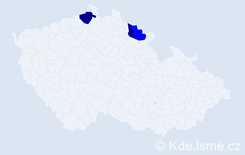 Příjmení: 'Grušák', počet výskytů 5 v celé ČR