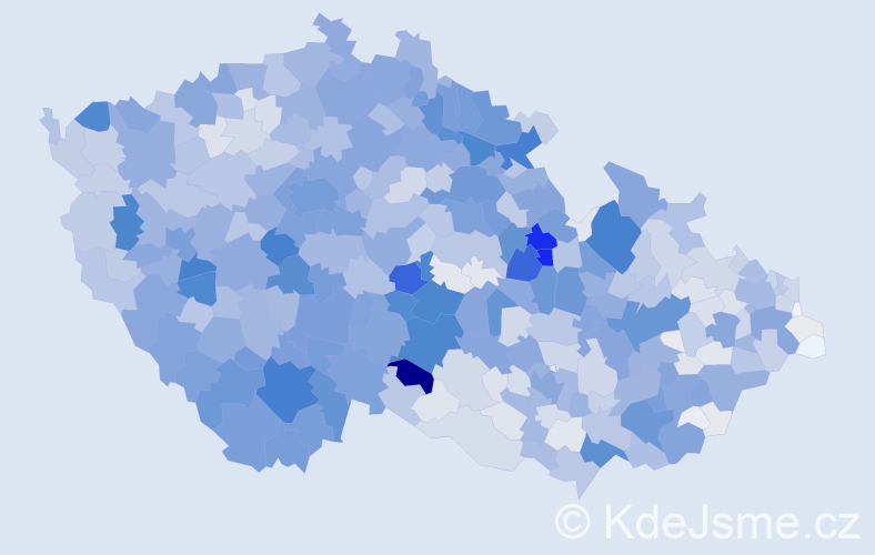 Příjmení: 'Šimek', počet výskytů 6768 v celé ČR