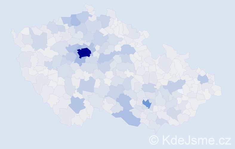 Příjmení: 'Veselý', počet výskytů 12957 v celé ČR