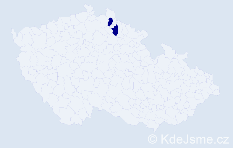 Příjmení: 'Austl', počet výskytů 2 v celé ČR