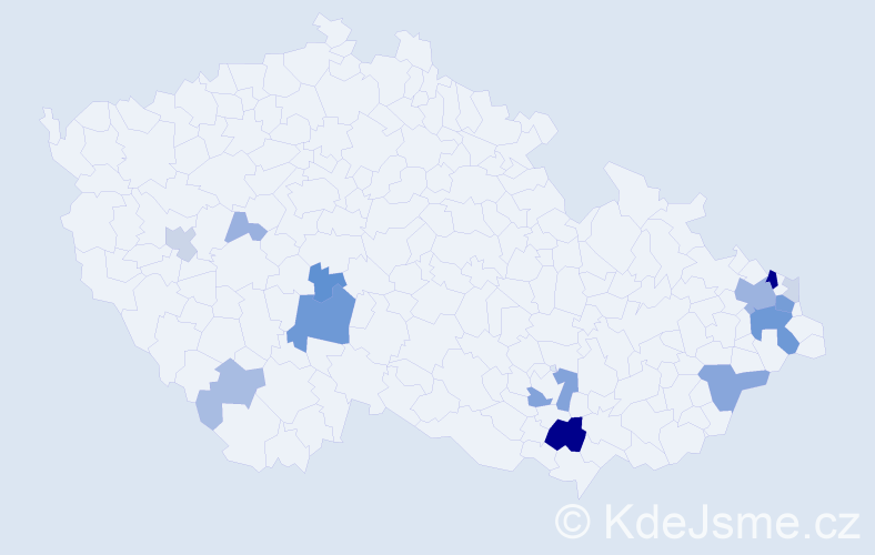 Příjmení: 'Cedivoda', počet výskytů 48 v celé ČR