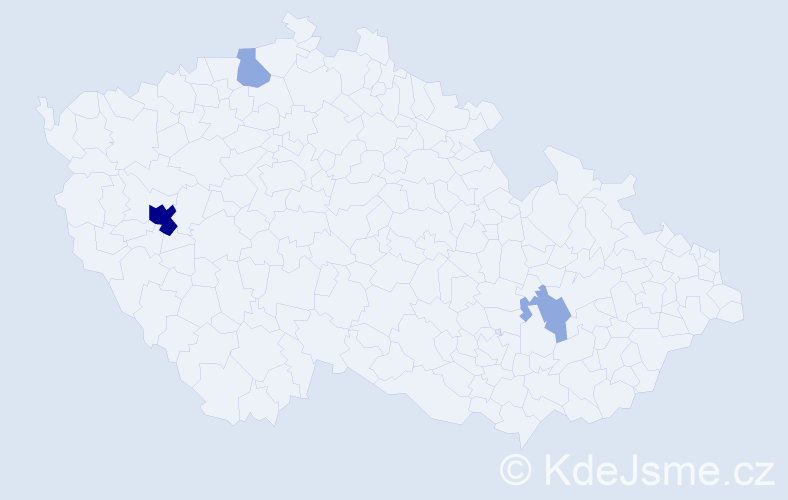 Příjmení: 'Tatárek', počet výskytů 7 v celé ČR