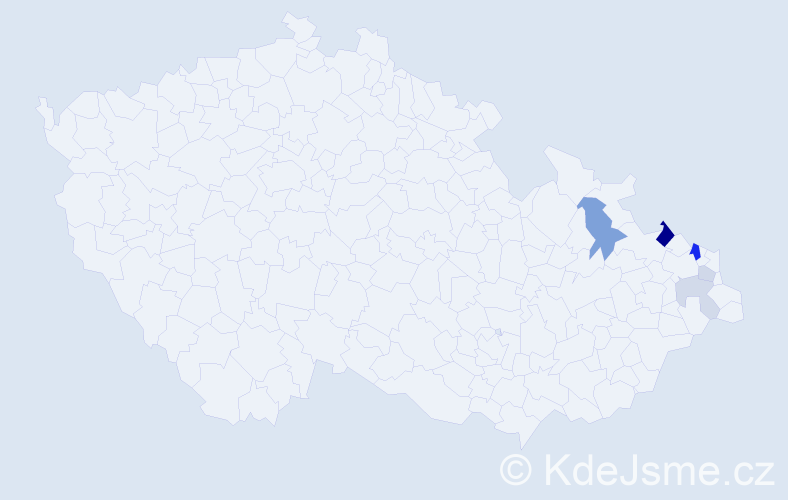 Příjmení: 'Kubjatko', počet výskytů 12 v celé ČR