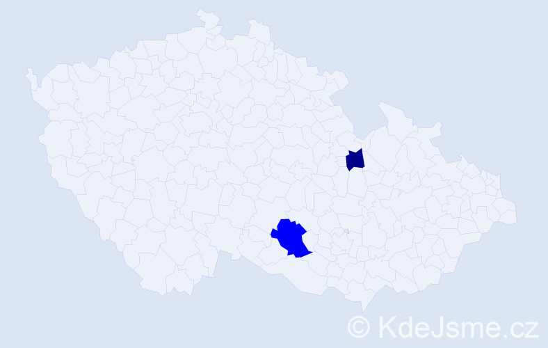 Příjmení: 'Szilvásová', počet výskytů 3 v celé ČR