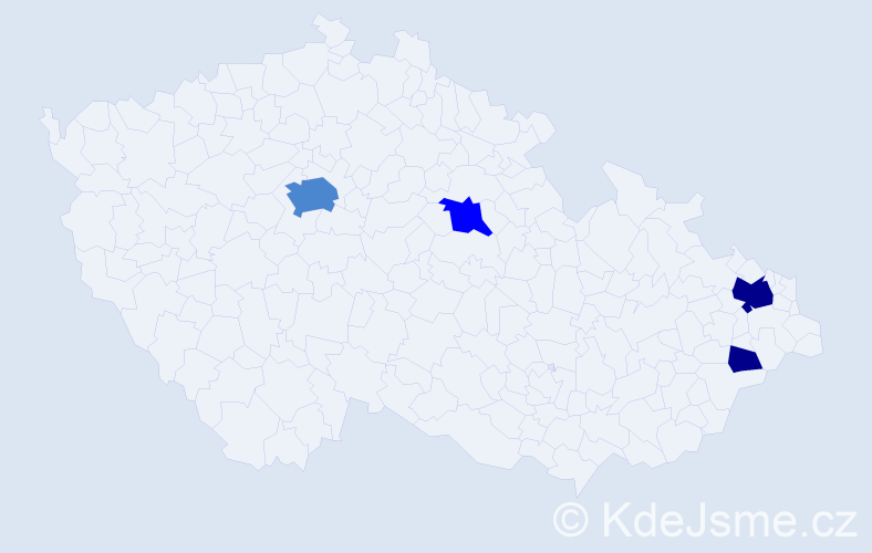 Příjmení: 'Piščeková', počet výskytů 9 v celé ČR