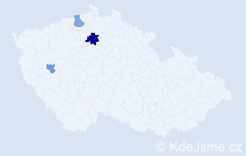 Příjmení: 'Andrée', počet výskytů 5 v celé ČR