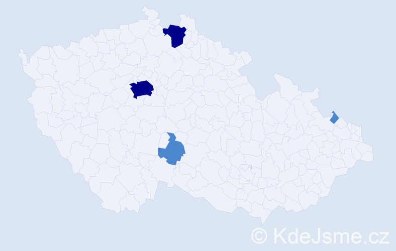 Příjmení: 'Hickey', počet výskytů 8 v celé ČR