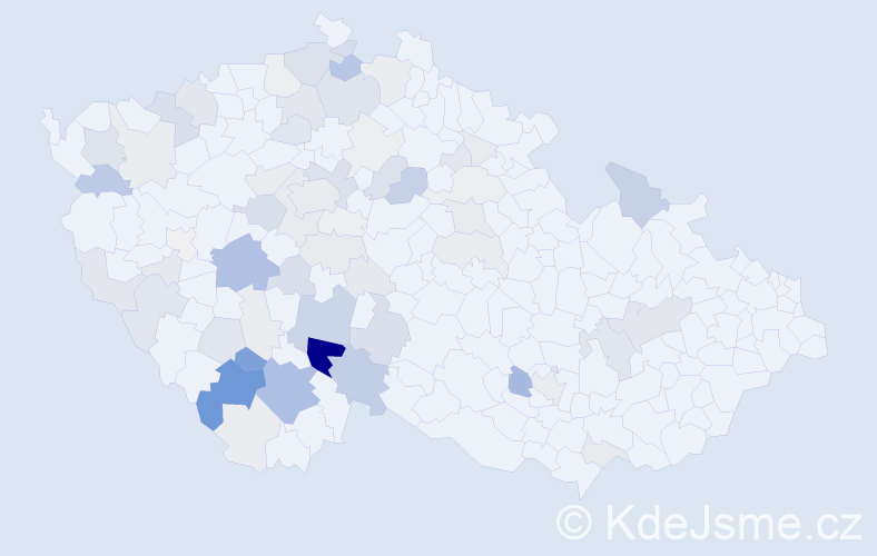 Příjmení: 'Podlaha', počet výskytů 296 v celé ČR