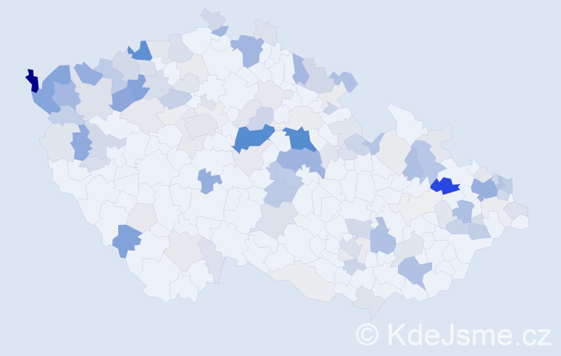 Příjmení: 'Gašparová', počet výskytů 393 v celé ČR