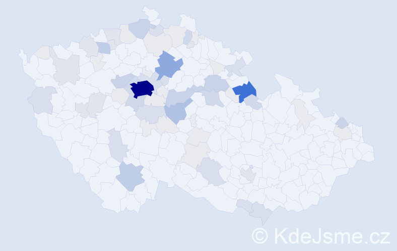 Příjmení: 'Dusil', počet výskytů 233 v celé ČR