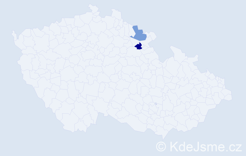 Příjmení: 'Čomó', počet výskytů 2 v celé ČR
