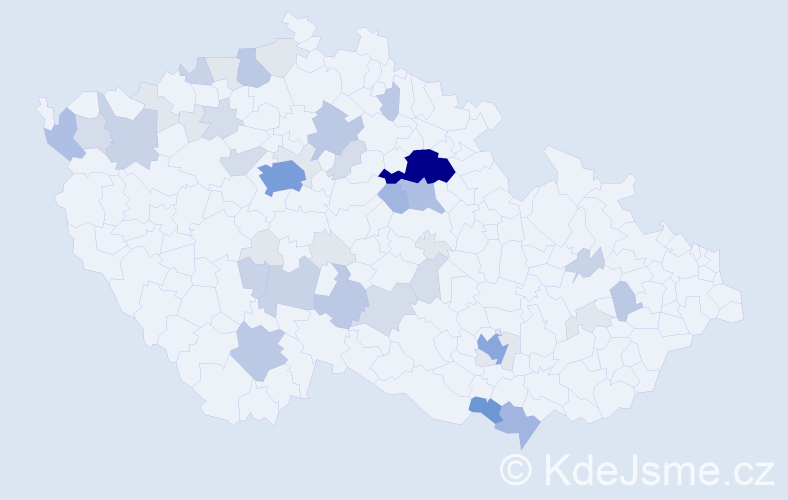 Příjmení: 'Pechánková', počet výskytů 152 v celé ČR