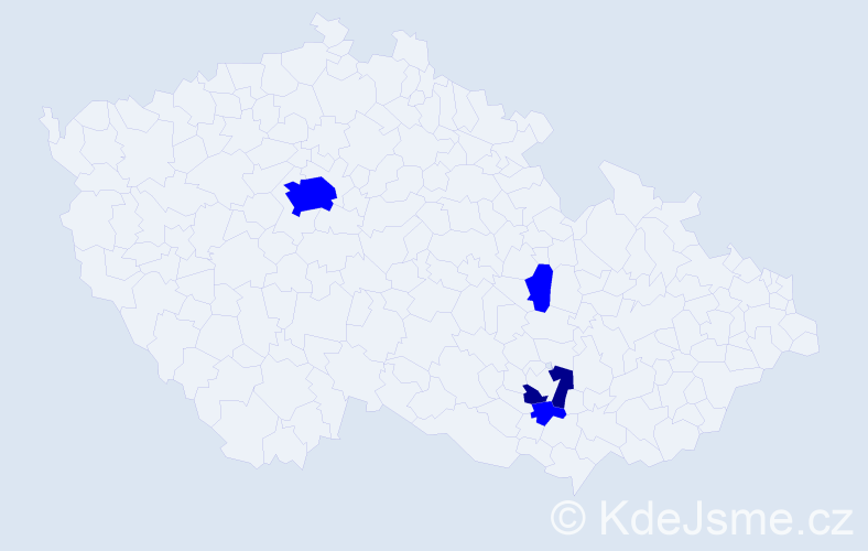 Příjmení: 'Fretzerová', počet výskytů 5 v celé ČR