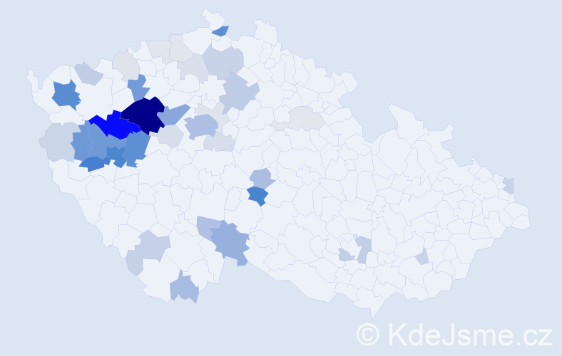 Příjmení: 'Franče', počet výskytů 152 v celé ČR