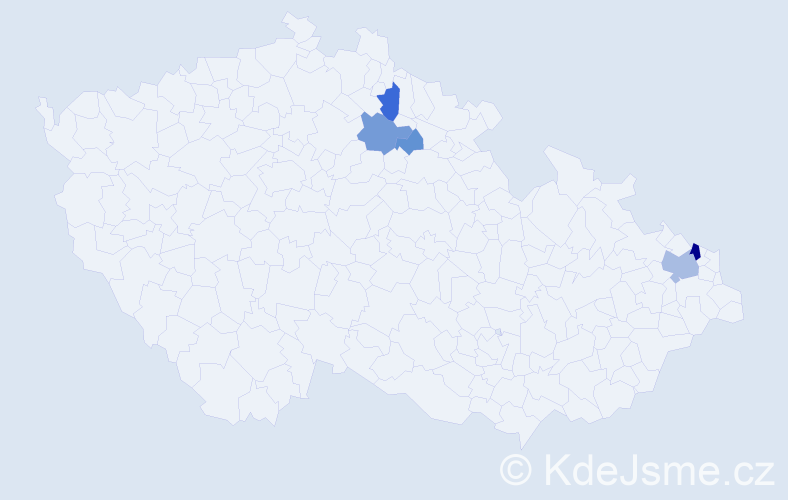 Příjmení: 'Rechtoris', počet výskytů 13 v celé ČR