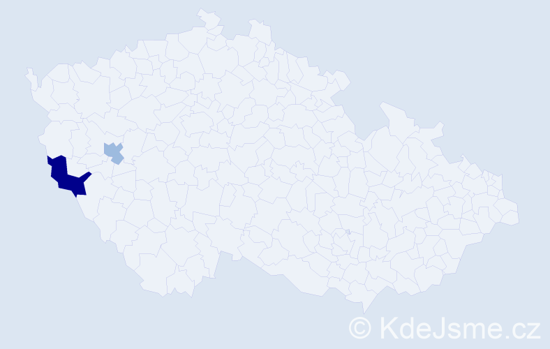 Příjmení: 'Dumbsová', počet výskytů 5 v celé ČR