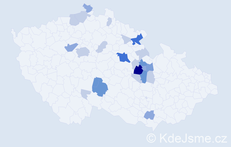 Příjmení: 'Dubišar', počet výskytů 61 v celé ČR