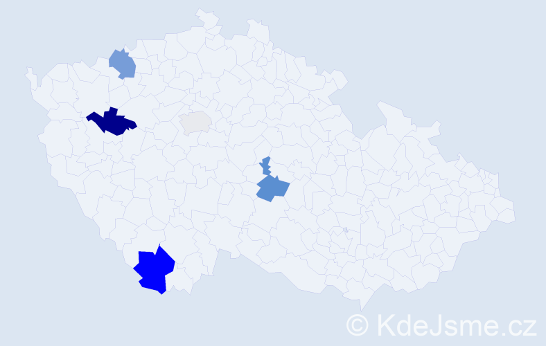 Příjmení: 'Smeykalová', počet výskytů 10 v celé ČR