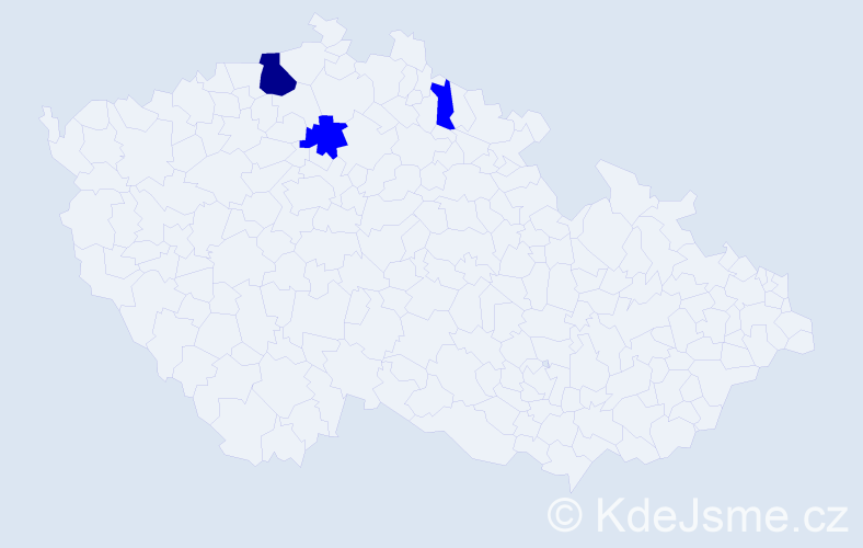 Příjmení: 'Kalafútová', počet výskytů 4 v celé ČR