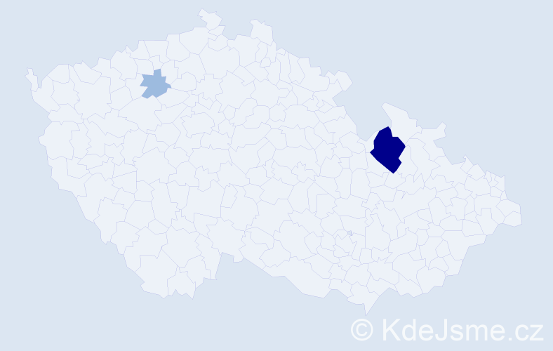 Příjmení: 'Ré', počet výskytů 5 v celé ČR