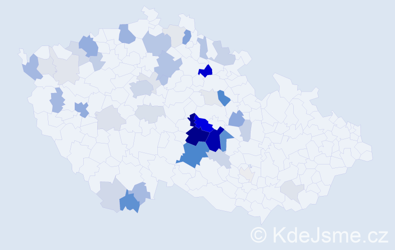 Příjmení: 'Tonarová', počet výskytů 146 v celé ČR