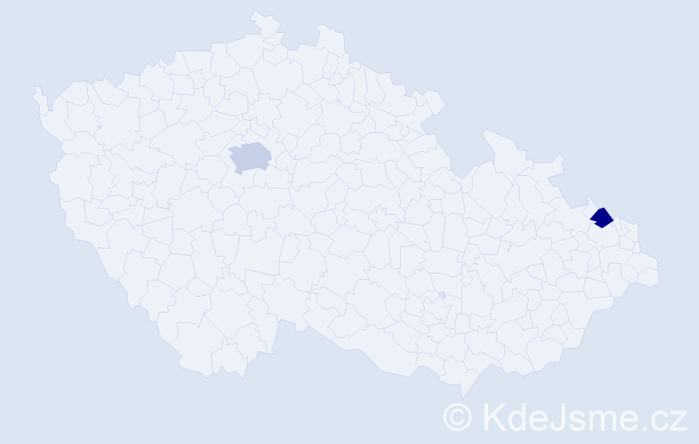 Příjmení: 'Kegel', počet výskytů 5 v celé ČR