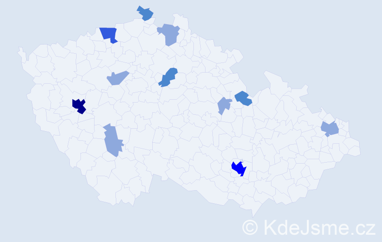 Příjmení: 'Leberová', počet výskytů 23 v celé ČR