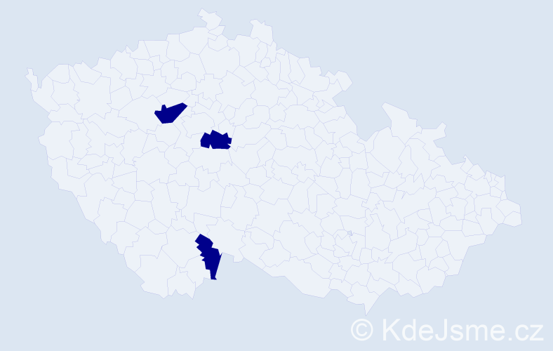 Příjmení: 'Barčiak', počet výskytů 3 v celé ČR