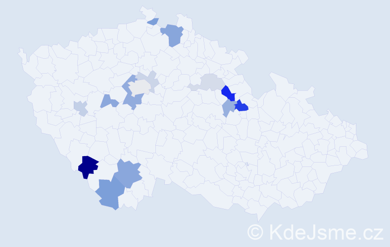 Příjmení: 'Nuska', počet výskytů 31 v celé ČR
