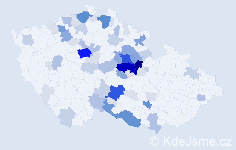 Příjmení: 'Vrátil', počet výskytů 245 v celé ČR