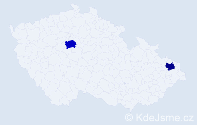 Příjmení: 'Korotkov', počet výskytů 4 v celé ČR