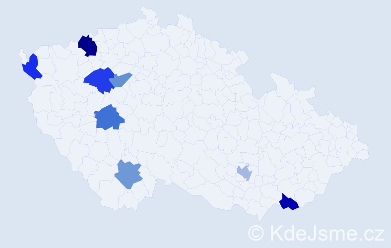 Příjmení: '"Dao Thu"', počet výskytů 9 v celé ČR