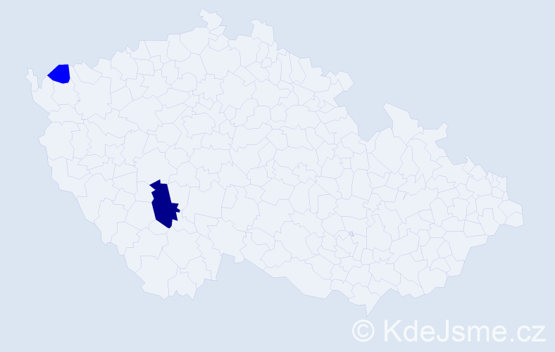 Příjmení: 'Motzbäuchlová', počet výskytů 5 v celé ČR