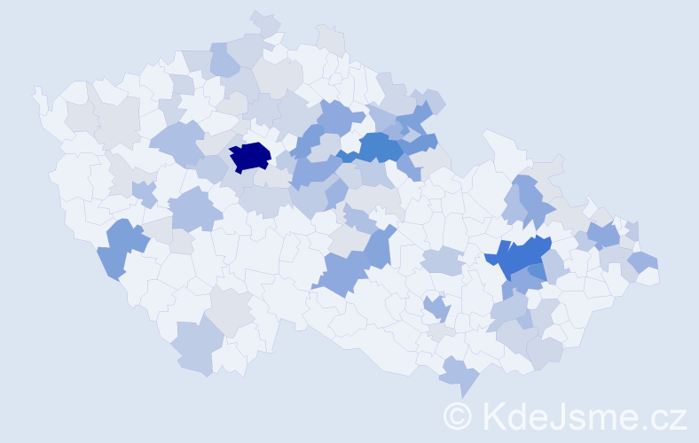 Příjmení: 'Čuda', počet výskytů 302 v celé ČR