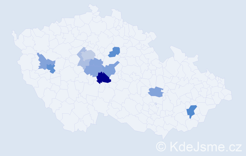 Příjmení: 'Ruttner', počet výskytů 21 v celé ČR