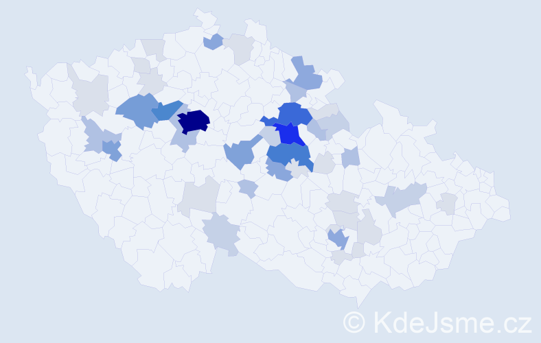 Příjmení: 'Mejtská', počet výskytů 154 v celé ČR