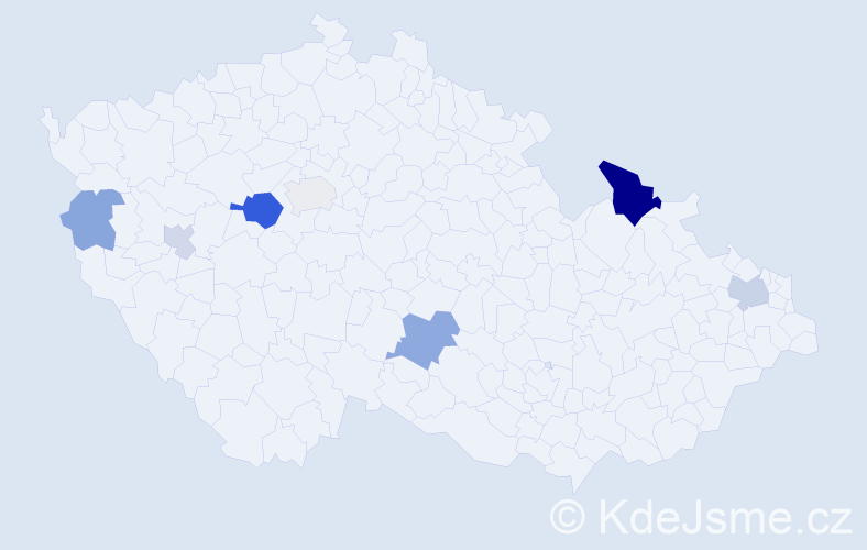 Příjmení: 'Turická', počet výskytů 16 v celé ČR